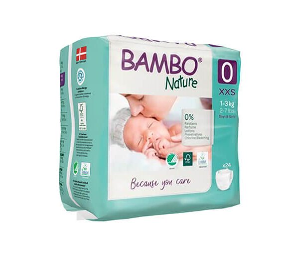 Bambo Nature No (0) 1-3 Kg Premature 24 Diapers