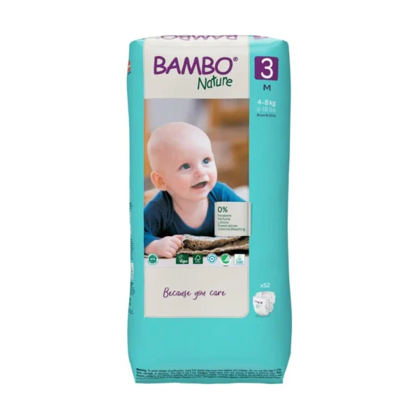 Bambo Nature No (3) 4-8Kg 52 Diapers