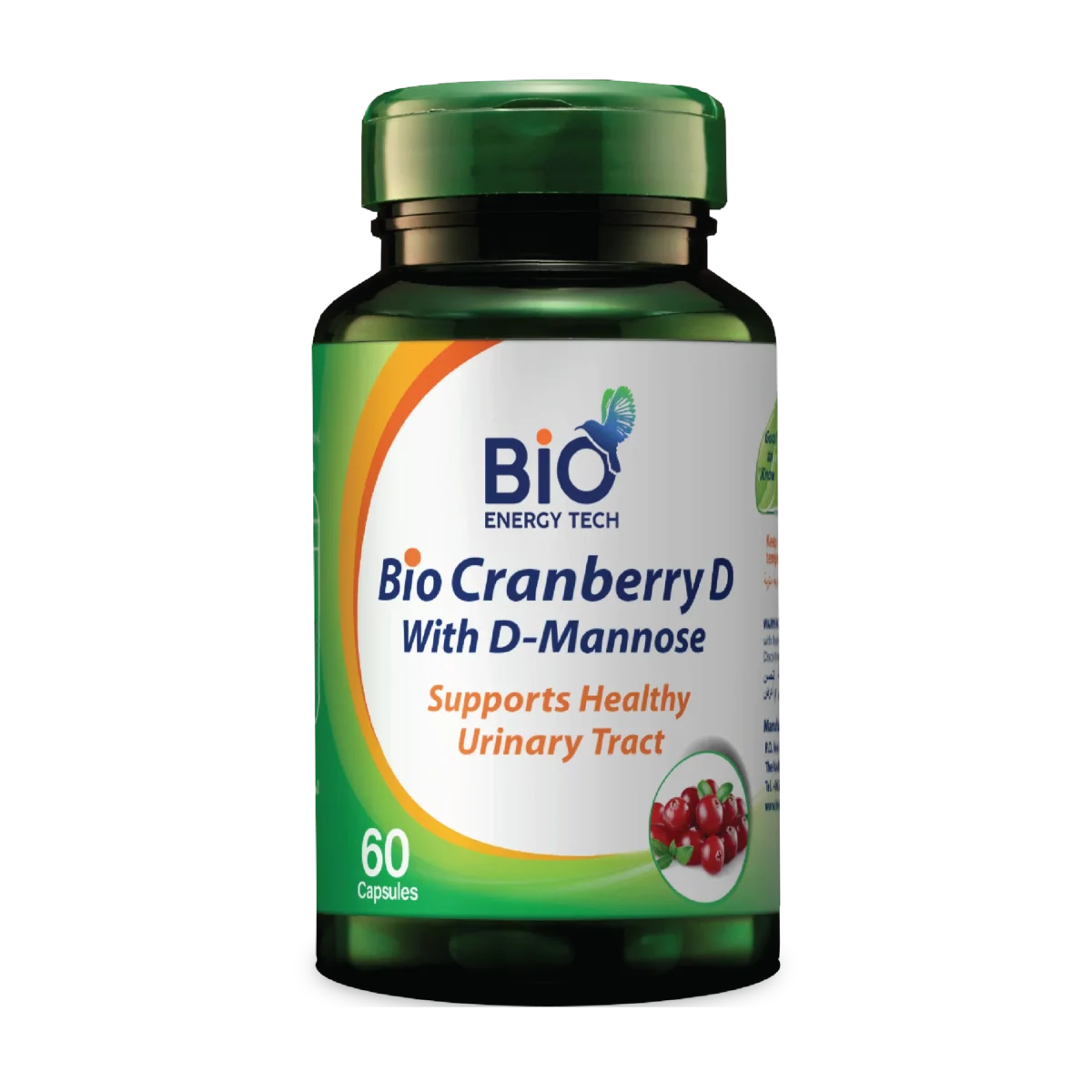 Bio Energy Tech Cranberry D With D-Mannose 60 Capsules - Image 1