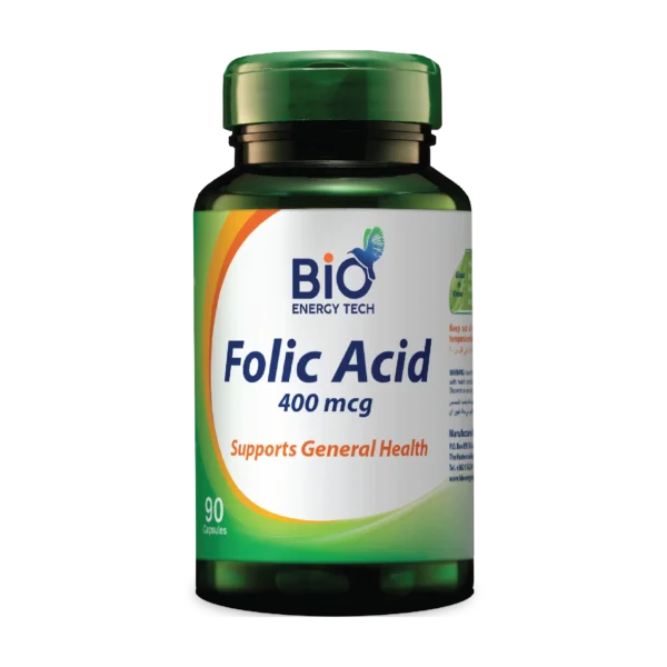 Bio Energy Tech Folic Acid 400mcg 90 Capsules