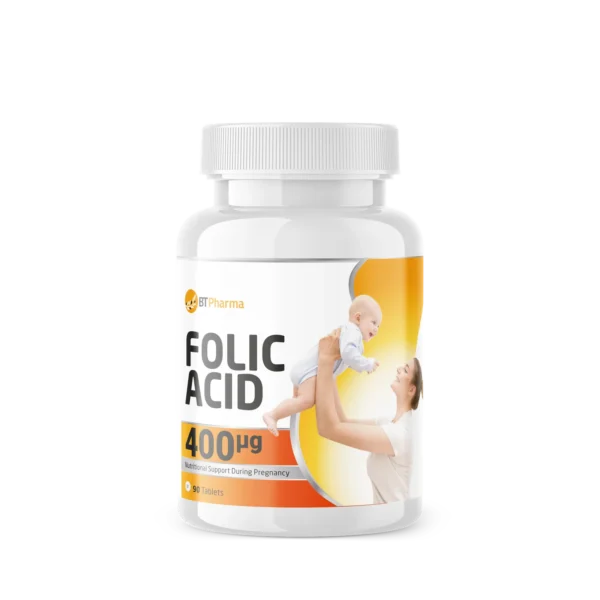 Btpharma Folic Acid 400mcg 90 Tablets