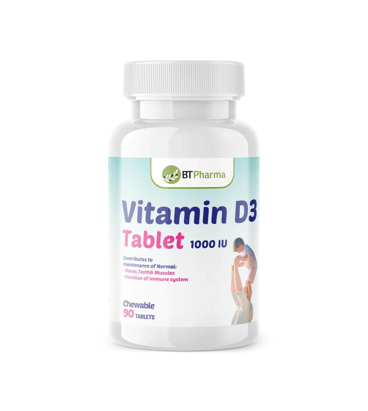 Btpharma Vitamin D3 1000iu Chewable Tablets - Image 1